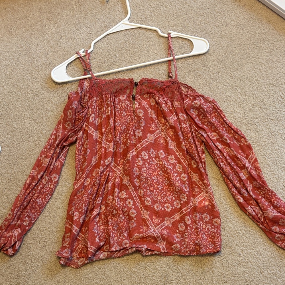Floral Red Women's Top